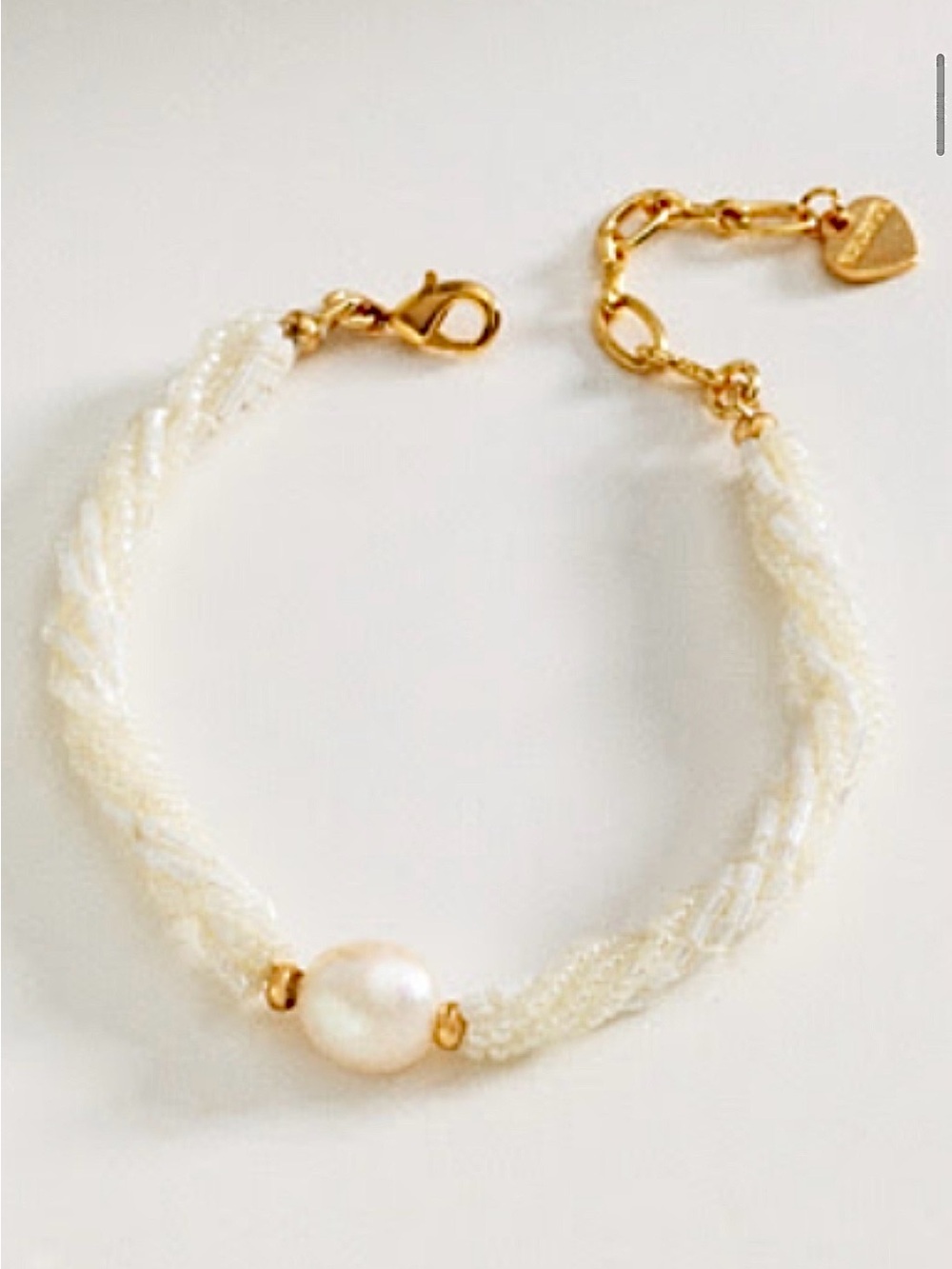 Anthropologie twisted pearl bracelet